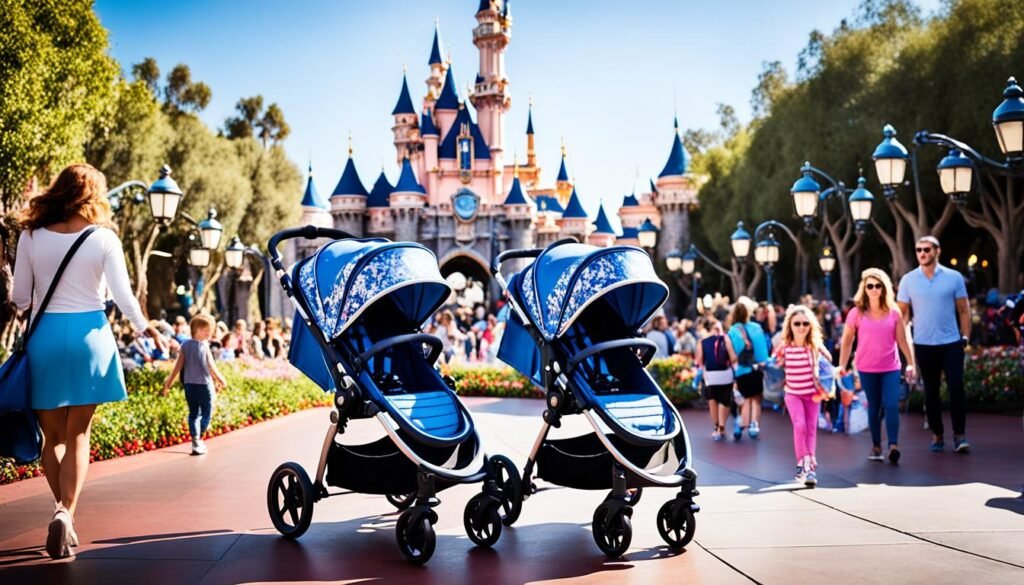navigating Disneyland with strollers